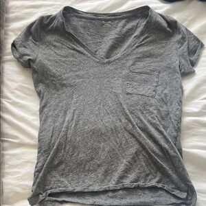 Madewell Gray V-Neck Women's Top